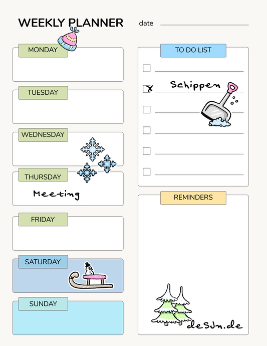 Das Winter Pack – Mach es dir gemütlich in deinem Planer
