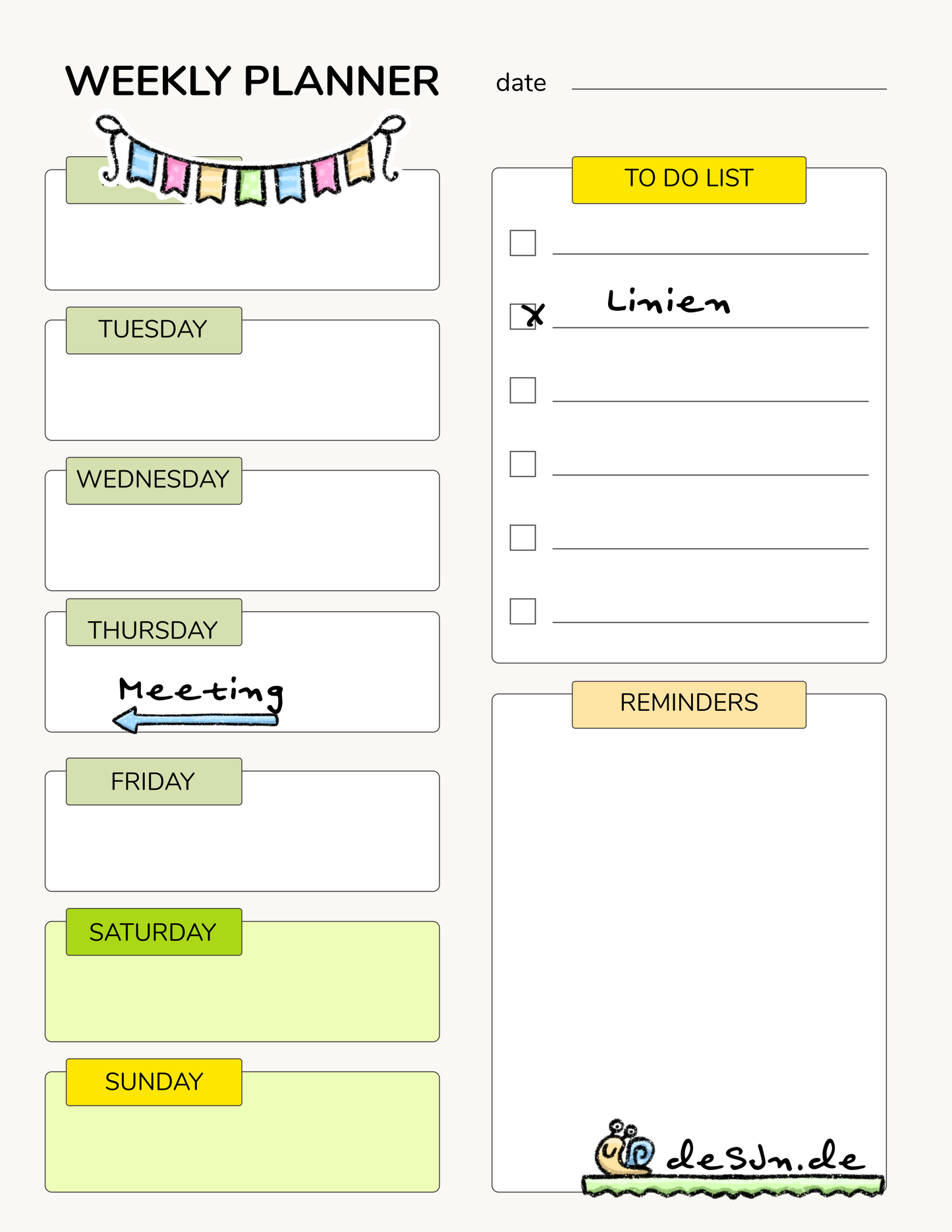 Das Linien Pack – Kreative Trenner & Washi-Sticker
